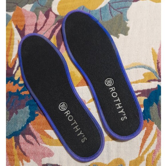 (FLAW) Rothy's black slip on sneakers size 8.5 black off white - Picture 7 of 10